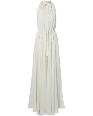 Patou Striped Maxi Dress - White