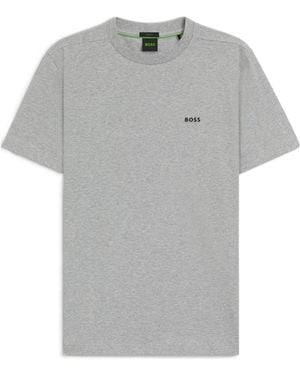 BOSS Logo-Printed T-Shirt - Gray
