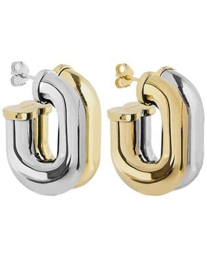 Rabanne Two-Toned Hoop Earrings - Metallic