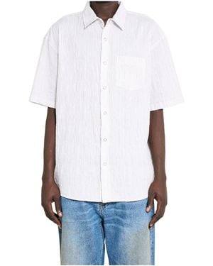 Stussy Stüssy Wavy Striped Short-Sleeved Shirt - White