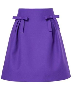 Valentino Bow Skirt - Purple