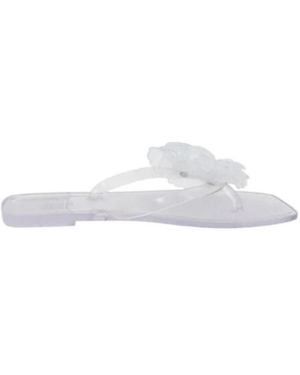 Coperni Flower Flat Sandals - White