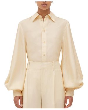 Bottega Veneta Puff Sleeved Shirt - Natural