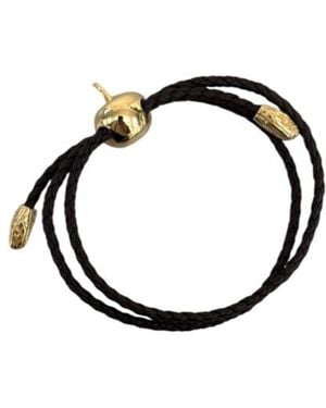 Bottega Veneta Adam Leather Bracelet - Black