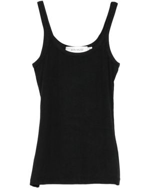 AYA MUSE Fine-Ribbed Tank Top - Black