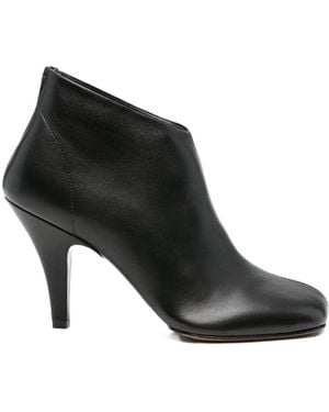 Phoebe Philo Square Toe Ankle Boots - Black