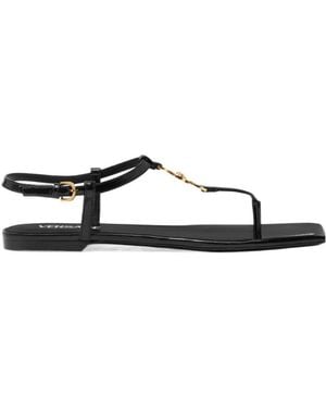 Versace Medusa-Plaque Square Open Toe Sandals - Multicolor