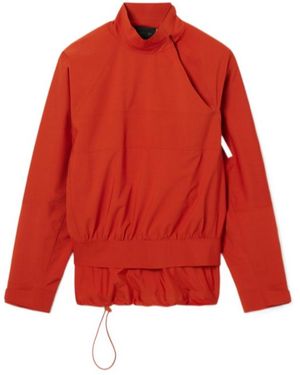 Lacoste Half-Zip Stand-Collar Jacket - Red