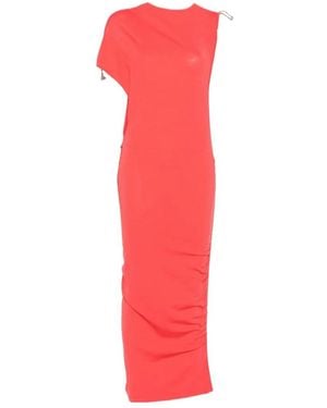 Coperni Adjustable-Length Knitted Dress - Red
