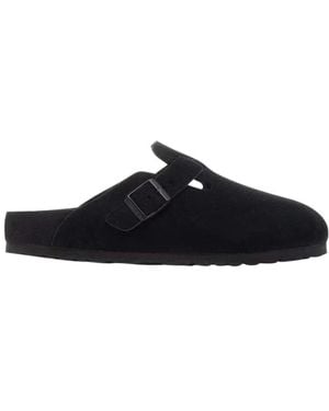 Birkenstock Boston Suede Leather - Black