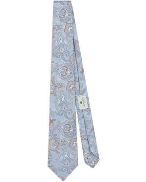 Etro Paisley Jacquard Tie - Blue