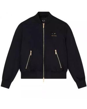 ARMANI EXCHANGE Logo Zipped Jacket - Blue