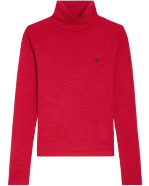 Celine Turtleneck Top - Red