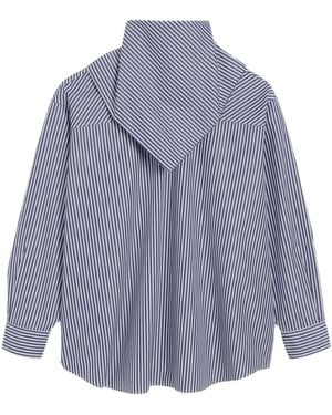 Ami Paris Ami Long Sleeved Striped Bandana Blouse - Blue