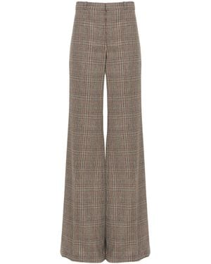 Chloé Prince Of Wales-Check Pants - Brown