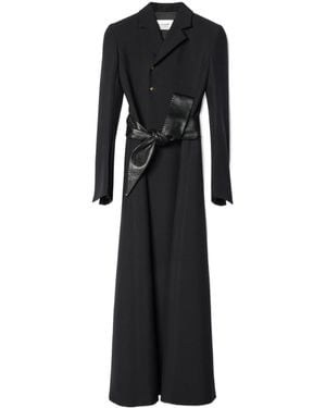 Celine Long Slim Db Coat - Black