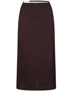 Jacquemus Slit Skirt - Brown