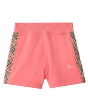 Burberry バーバリーキッズチェックトリムショーツ - Pink