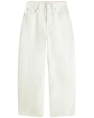 Tommy Hilfiger Five-Pockets Wide-Leg Jeans - White