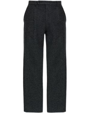 Jil Sander Pleated Wide-Leg Pants - Black