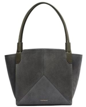 Victoria Beckham Victoria Small Suede Top-Handle Bag - Black