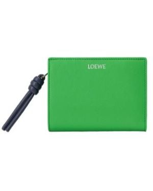 Loewe Knot Compact Wallet - Green