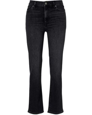 FRAME High-Rise Straight Jeans - Black
