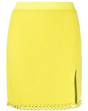 Bottega Veneta High-Waisted Knit Mini Skirt - Yellow
