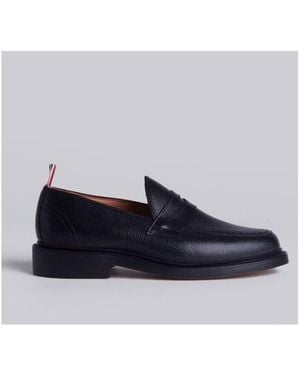 Thom Browne Penny Loafer With Leather Sole - Blue