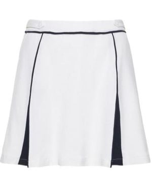 The Upside Logo Embroidered Midi Skirt - White