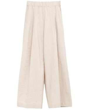 Dries Van Noten Striped Casual Trousers - White