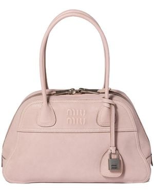 Miu Miu Vivant Nappa Leather Bag - Pink