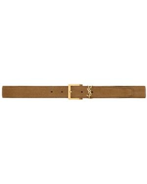 Saint Laurent Cassandre Vadim Belt - White