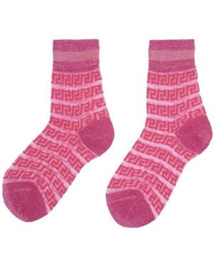 Versace Logo Socks - Pink
