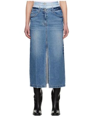 Juun.J Double Waist Denim Skirt - Blue