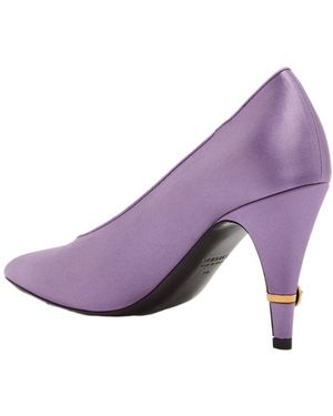 Versace Satin High Heels - Purple