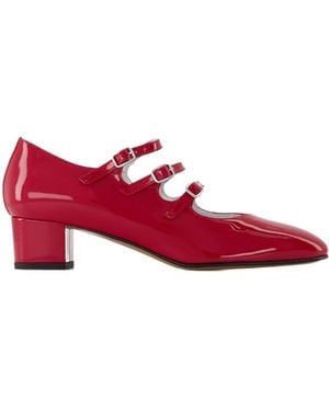 CAREL PARIS Kina Buckle Mary Jane High Heels - Red