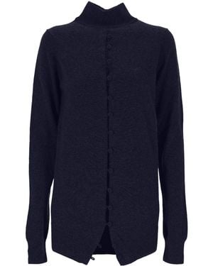 Mugler Cashmere Open Cardigan - Blue
