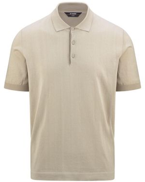 K-Way Pleyne Knitted Polo Shirt - Natural