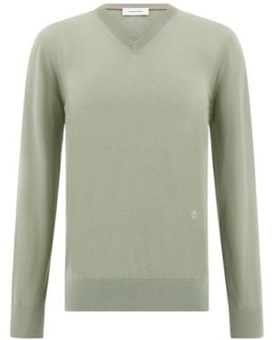 Ferragamo V-Neck Jumper - Green