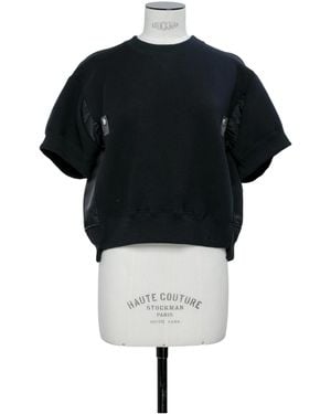 Sacai Short Sleeve Panelled T-Shirt - Black