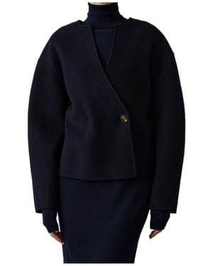 Soeur Button-Down Short Coat - Blue