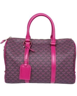 Emporio Armani Logo Printed Handbag - Purple