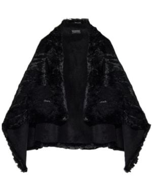 Balenciaga Faux-Fur Coat - Black