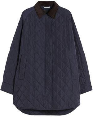 Weekend by Maxmara Long-Sleeved Cotton Jacket - Blue