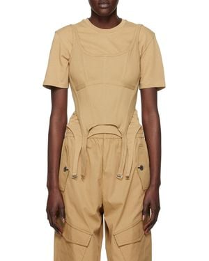 Dion Lee Ribbed Combat Corset - Natural