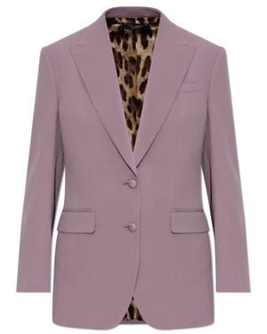 Dolce & Gabbana Single-Breasted Blazer - Purple