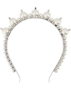 Simone Rocha Tiara Embellished Hair Clip - White