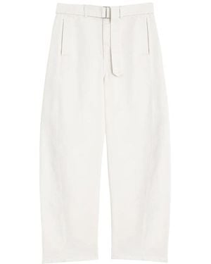 Lemaire Twisted Belted Pants - White