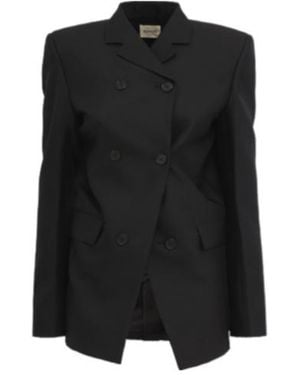 KHAITE Longsleeve Cropped Blazer - Black